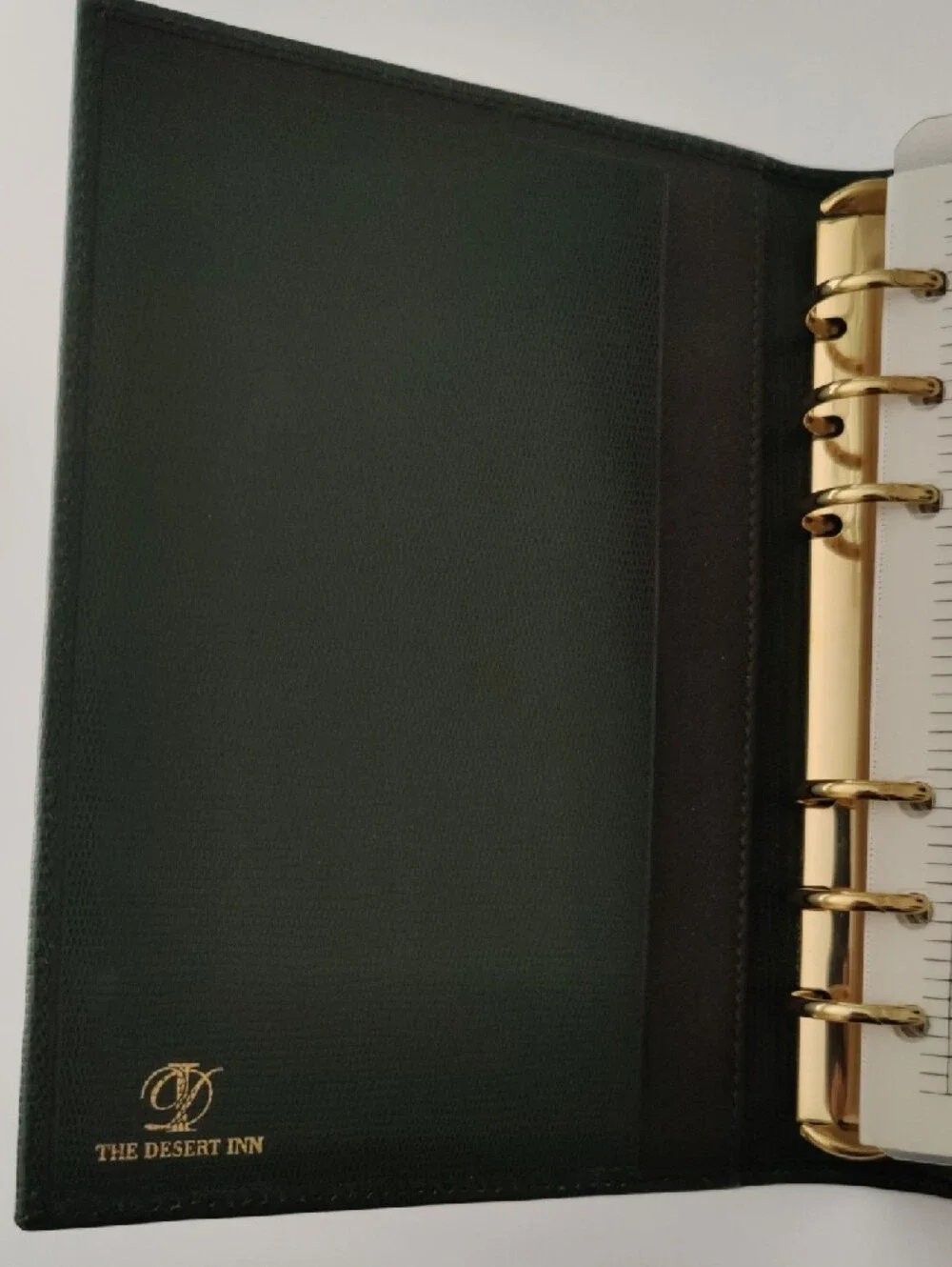 Brand New - Green Leather Folio with Snap Closure. Made In Italy